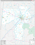 Tuscaloosa Wall Map Premium Style