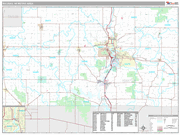 Wausau Wall Map Premium Style