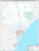 Wilmington Wall Map Premium Style