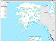 Alaska  Wall Map Premium Style