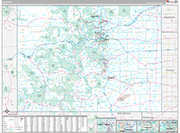 Colorado Wall Map Premium Style