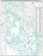 Idaho Wall Map Premium Style
