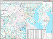 Maryland Wall Map Premium Style