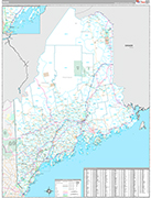 Maine  Wall Map Premium Style