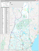 New Hampshire  Wall Map Premium Style