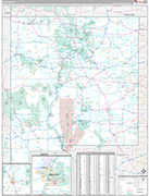 New Mexico Wall Map Premium Style