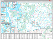 Washington Wall Map Premium Style