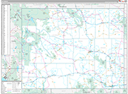 Wyoming Wall Map Premium Style