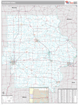Iowa Eastern State Sectional Wall Map Premium Style