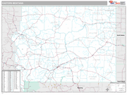 Montana Eastern State Sectional Wall Map Premium Style