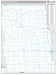 North Dakota Eastern State Sectional Wall Map Premium Style