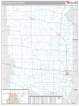 South Dakota Eastern State Sectional Wall Map Premium Style