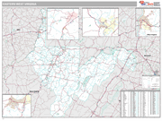 West Virginia Eastern State Sectional Wall Map Premium Style