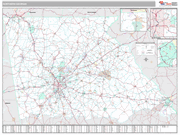Georgia Northern State Sectional Wall Map Premium Style