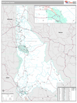 Idaho Northern State Sectional Wall Map Premium Style