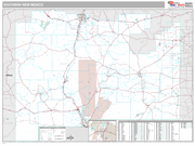 Southern Wall Map Premium Style