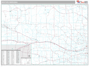 Nebraska Western State Sectional Wall Map Premium Style