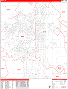 Ankeny  Wall Map Red Line Style