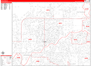 Appleton  Wall Map Red Line Style
