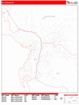 Bellingham  Wall Map Red Line Style
