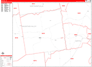 Bristol  Wall Map Red Line Style