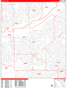 Burnsville  Wall Map Red Line Style