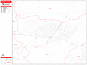 Camarillo  Wall Map Red Line Style