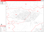 Camarillo  Wall Map Red Line Style