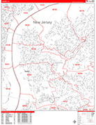 Camden  Wall Map Red Line Style