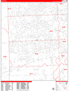 Canton  Wall Map Red Line Style