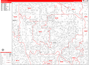 Cerritos  Wall Map Red Line Style