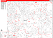 Cheektowaga  Wall Map Red Line Style