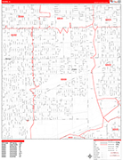 Cicero  Wall Map Red Line Style