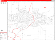 Davis  Wall Map Red Line Style