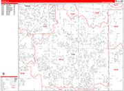 DeSoto  Wall Map Red Line Style