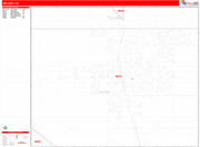 Delano  Wall Map Red Line Style