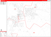 Flagstaff Wall Map Red Line Style