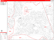 Folsom  Wall Map Red Line Style