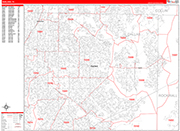 Garland  Wall Map Red Line Style