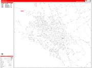 Gilroy  Wall Map Red Line Style