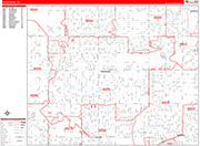 Hawthorne  Wall Map Red Line Style