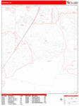 Hesperia Wall Map Red Line Style