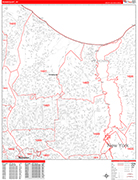 Irondequoit  Wall Map Red Line Style