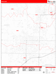 Joplin  Wall Map Red Line Style
