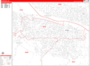 Kennewick Wall Map Red Line Style