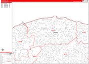 Lakewood  Wall Map Red Line Style