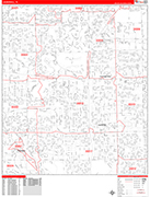 Lauderhill  Wall Map Red Line Style