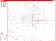 Lawton  Wall Map Red Line Style