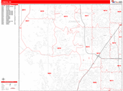 Lenexa  Wall Map Red Line Style