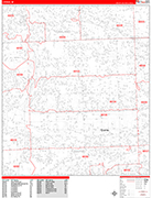 Livonia  Wall Map Red Line Style